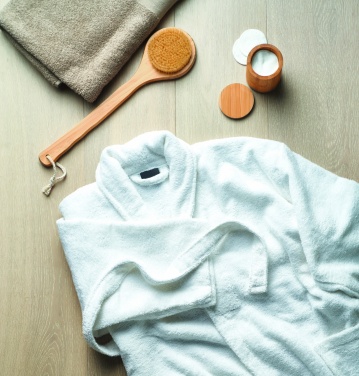 Logo trade business gifts image of: Bathrobe organic cotton XL/XXL