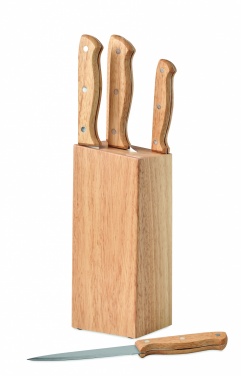 Logotrade promotional product picture of: 5 piece knife set in base