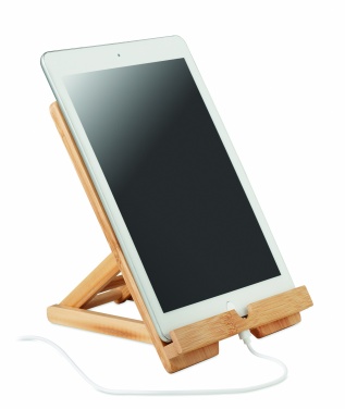 Logo trade advertising products image of: Bamboo tablet stand TUANUI