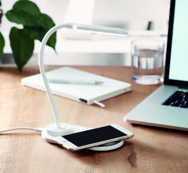 Logo trade promotional gift photo of: Desktop light and charger 10W