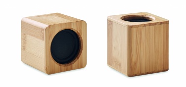Logotrade promotional merchandise photo of: Set of Bamboo wireless speaker