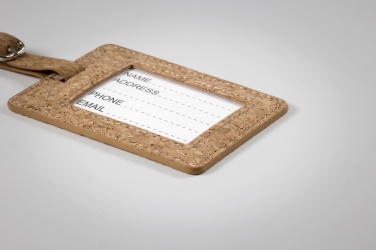 Logo trade promotional products image of: Cork luggage tag
