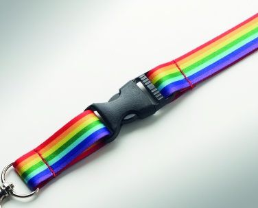 Logotrade corporate gifts photo of: Rainbow RPET lanyard