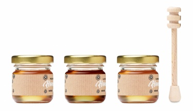Logotrade business gift image of: Set of 3 wildflower honey