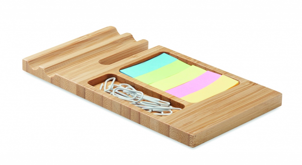 Logo trade promotional products picture of: Bamboo desk phone stand