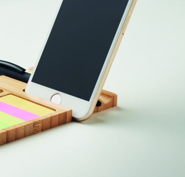 Logo trade advertising product photo of: Bamboo desk phone stand