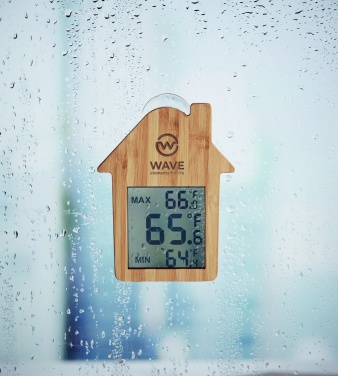 Logotrade promotional product image of: Bamboo weather station HISA