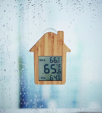 Logo trade advertising product photo of: Bamboo weather station HISA
