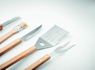 Logo trade promotional giveaway photo of: 5 Barbecue tools in pouch