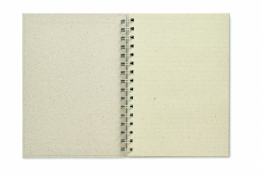 Logo trade promotional giveaways picture of: A5 grass notebook 80 lined