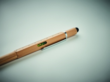 Logotrade promotional item picture of: Spirit level pen in bamboo