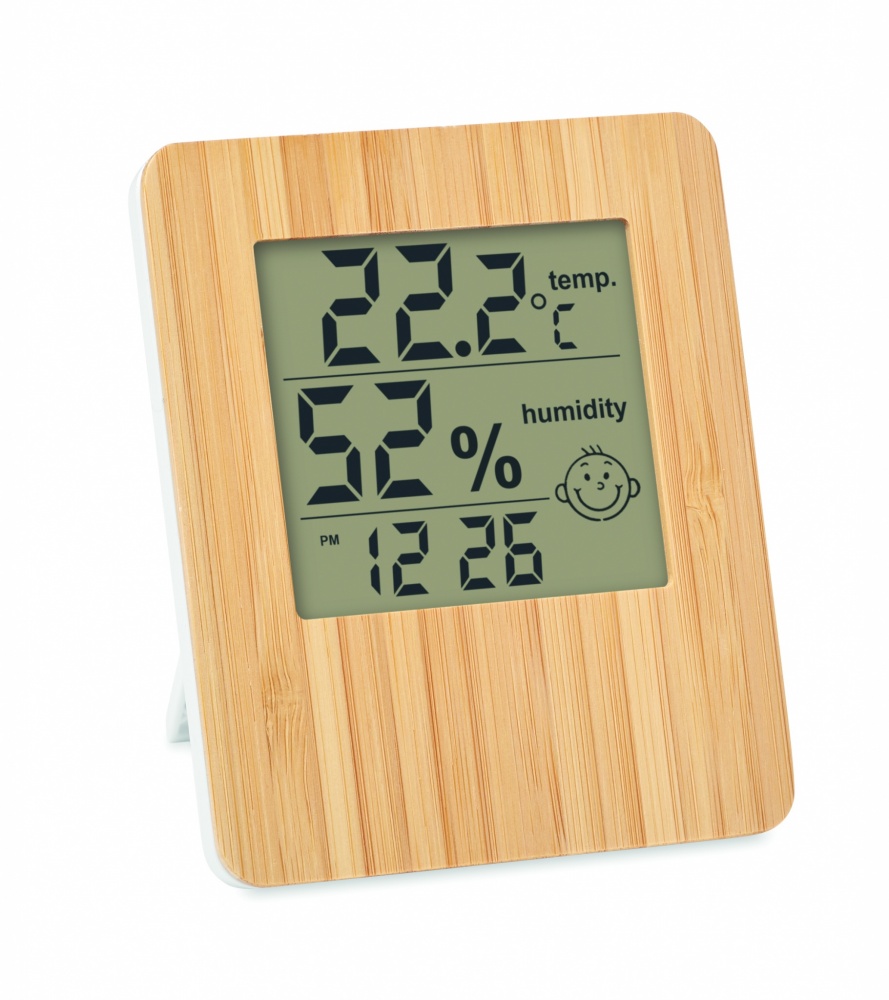 Logotrade promotional merchandise picture of: Bamboo weather station