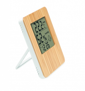 Logo trade promotional merchandise photo of: Bamboo weather station