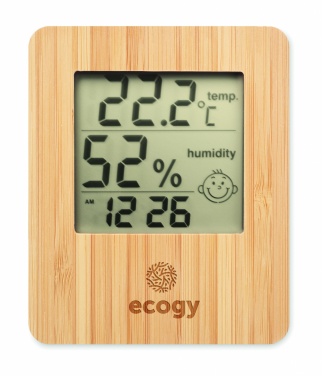 Logotrade promotional item image of: Bamboo weather station