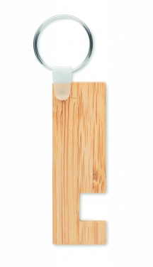 Logotrade promotional giveaways photo of: Bamboo stand and key ring Savonlinna