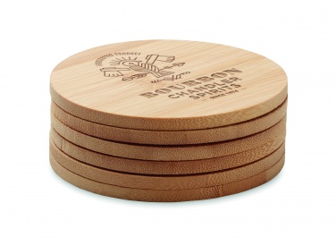 Logotrade business gifts photo of: Set of 6 bamboo coasters