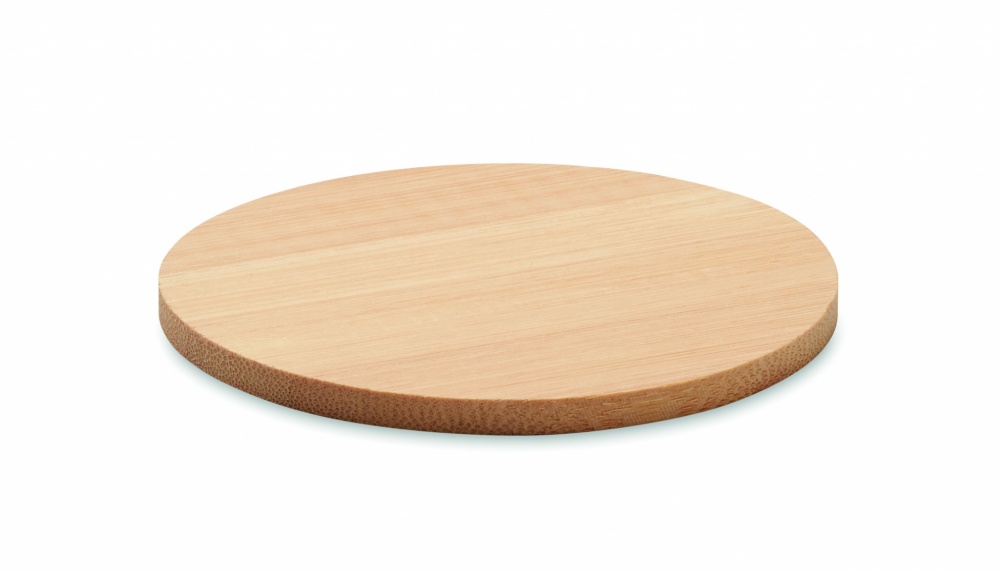 Logo trade advertising product photo of: Bamboo round coaster