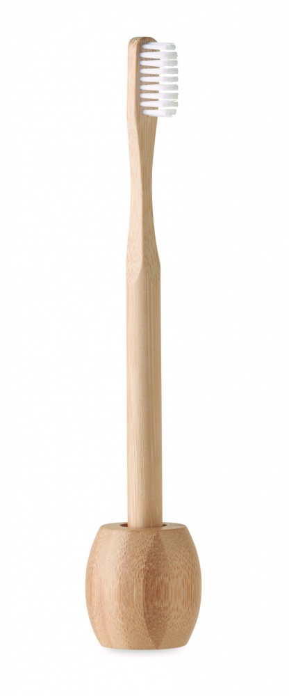 Logotrade promotional giveaway picture of: Bamboo tooth brush with stand