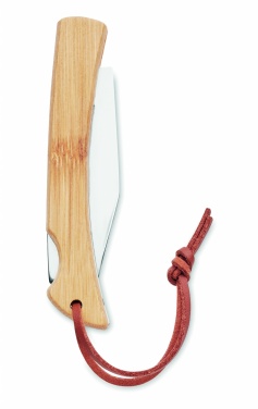 Logotrade corporate gift picture of: Foldable knife in bamboo