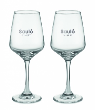 Logo trade promotional gifts image of: Set of 2 wine glasses