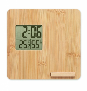 Logotrade promotional merchandise picture of: Bamboo weather station 10W