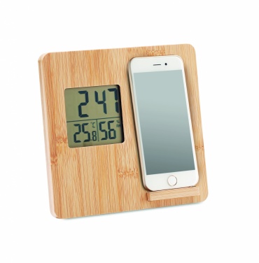 Logo trade business gift photo of: Bamboo weather station 10W