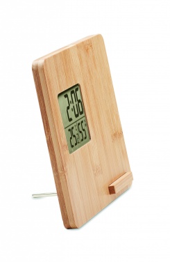 Logo trade promotional merchandise image of: Bamboo weather station 10W