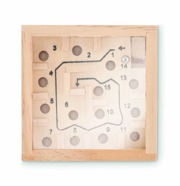 Logotrade promotional gift image of: Pine wooden labyrinth game