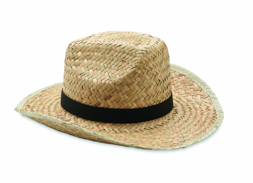 Logo trade promotional giveaway photo of: Natural straw cowboy hat