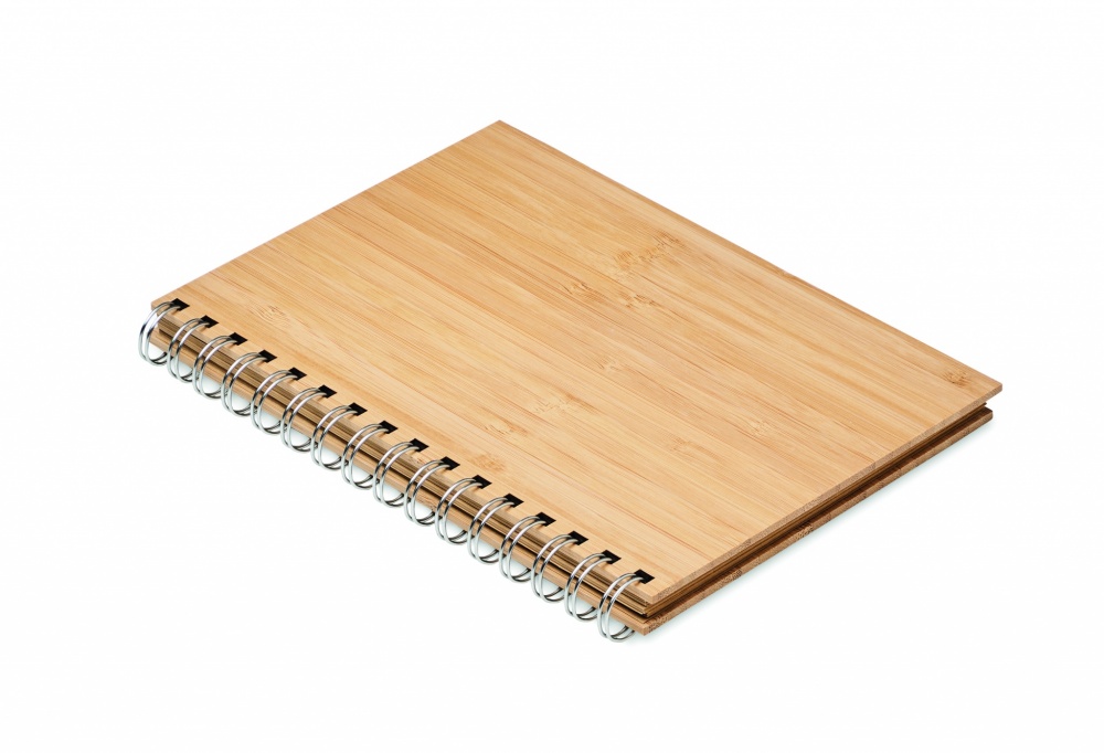 Logo trade promotional product photo of: A5 ring bound Bamboo notebook