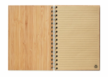 Logotrade promotional giveaways photo of: A5 ring bound Bamboo notebook