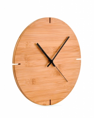 Logotrade corporate gifts photo of: Round shape bamboo wall clock