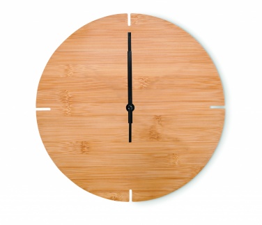 Logotrade promotional merchandise picture of: Round shape bamboo wall clock