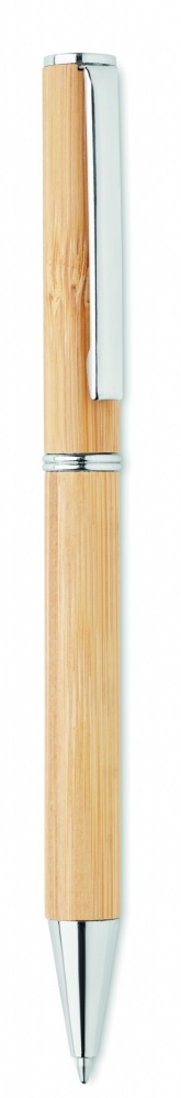 Logo trade promotional items picture of: Bamboo twist type ball pen