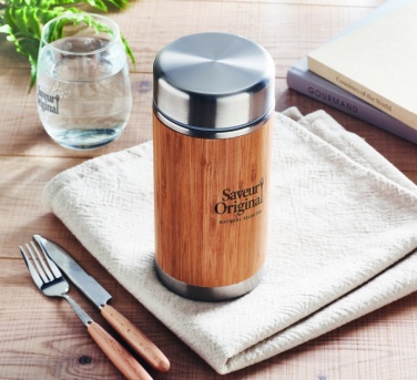 Logo trade business gifts image of: Double wall food jar 600 ml