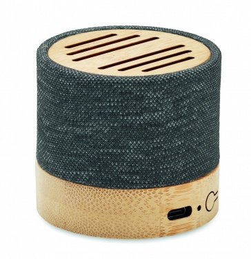 Logotrade promotional item picture of: Bamboo RPET wireless speaker