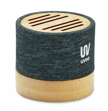 Logo trade corporate gift photo of: Bamboo RPET wireless speaker