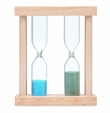 Logotrade promotional gifts photo of: Set of 2 wooden sand timers