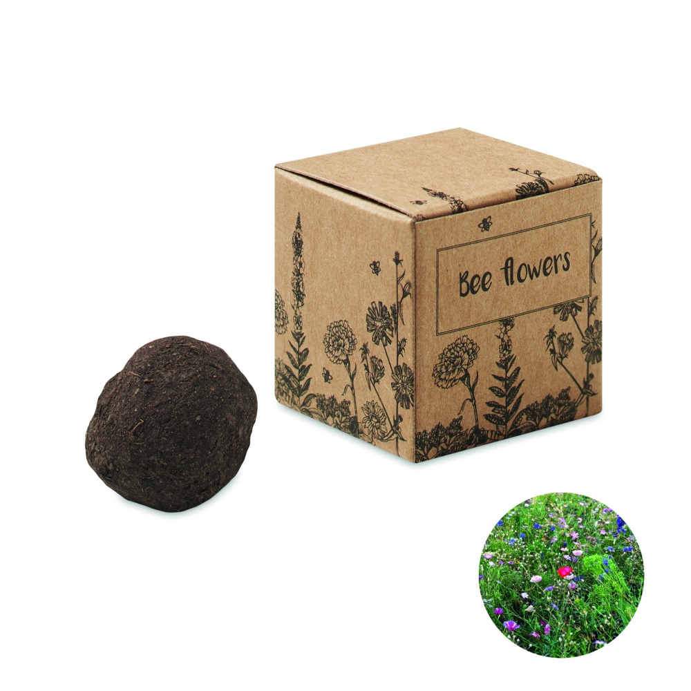 Logo trade advertising products image of: Seed bomb with bee flowers
