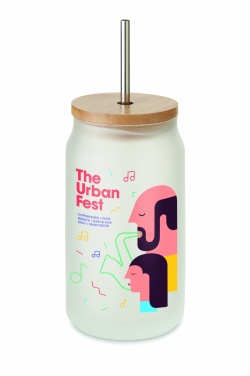 Logo trade promotional giveaway photo of: Sublimation mason jar 400 ml