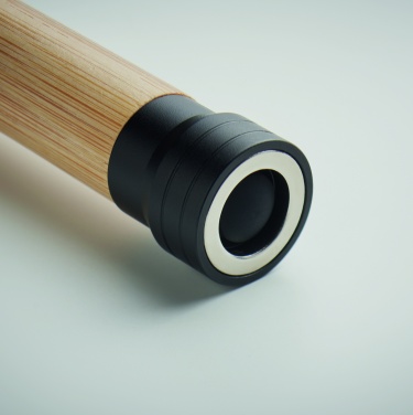 Logotrade promotional giveaway image of: 3-in-1 bamboo flashlight with an emergency hammer and seatbelt cutter