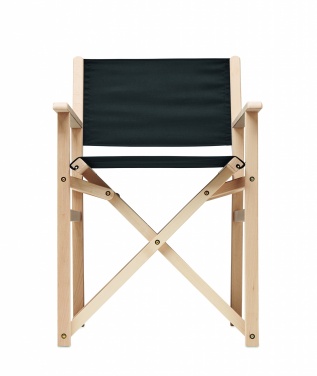 Logo trade promotional products image of: Foldable wooden beach chair