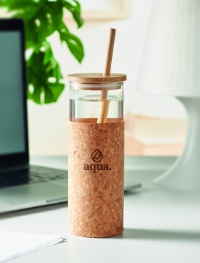 Logo trade business gift photo of: Glass tumbler sleeve 450 ml