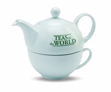 Logo trade promotional giveaways image of: Teapot and cup set 400 ml