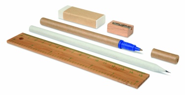 Logo trade promotional merchandise image of: Stationary set in cotton pouch