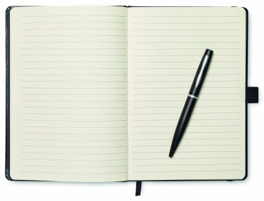 Logo trade promotional items image of: A5 notebook with pen 72 lined