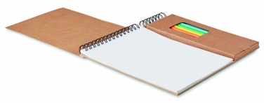 Logo trade promotional merchandise photo of: Colouring set with notepad