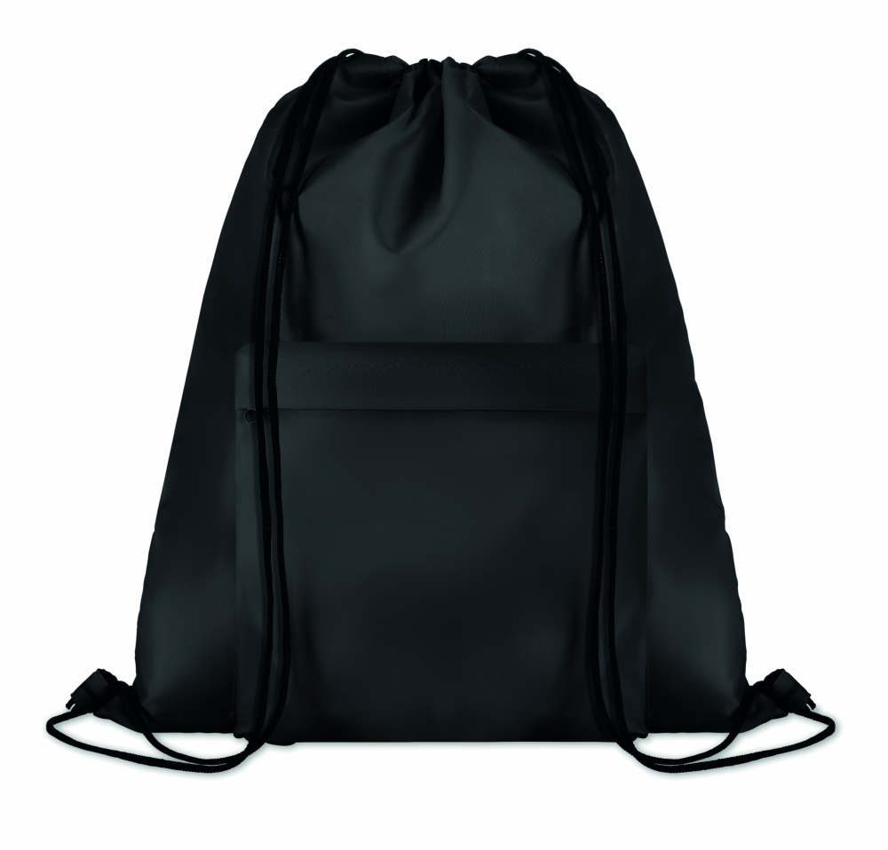 Logo trade corporate gifts image of: 210D Polyester drawstring bag