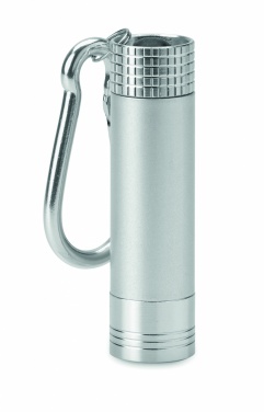 Logo trade promotional gift photo of: Aluminium/ABS LED key ring Aizkraukle