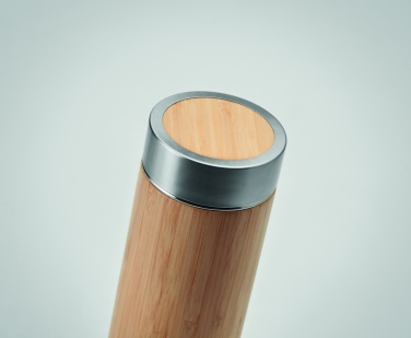 Logo trade promotional item photo of: Double wall bamboo flask 400ml